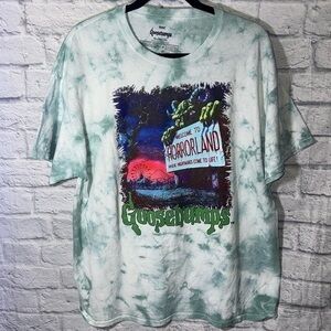NWOT Goosebumps Tie Dye Oversized Horror land Graphic Retro Inspired Tee Shirt